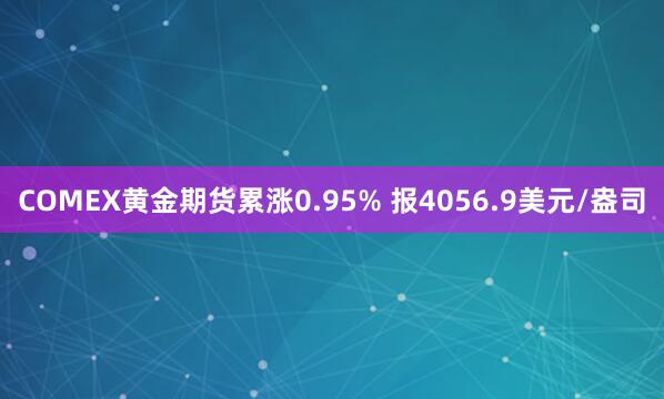 COMEX黄金期货累涨0.95% 报4056.9美元/盎司