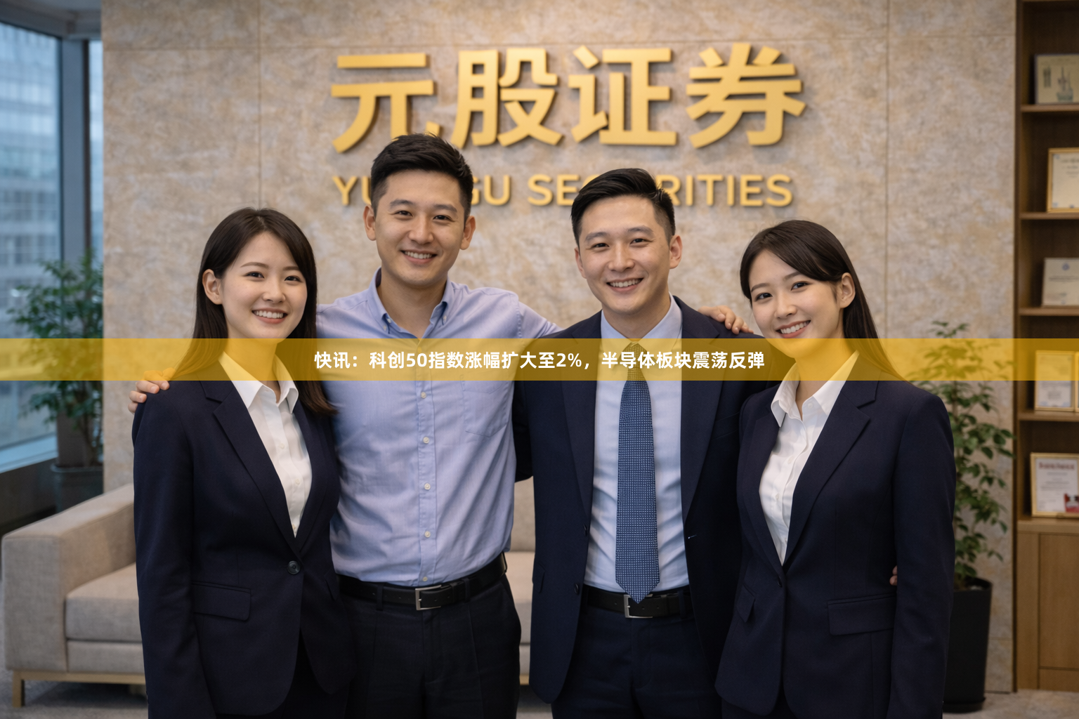 快讯：科创50指数涨幅扩大至2%，半导体板块震荡反弹