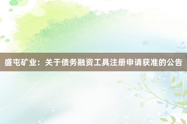 盛屯矿业:关于债务融资工具注册申请获准的公告