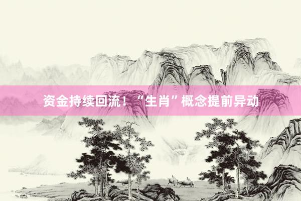 资金持续回流！“生肖”概念提前异动