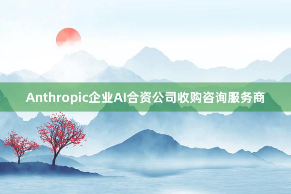 Anthropic企业AI合资公司收购咨询服务商