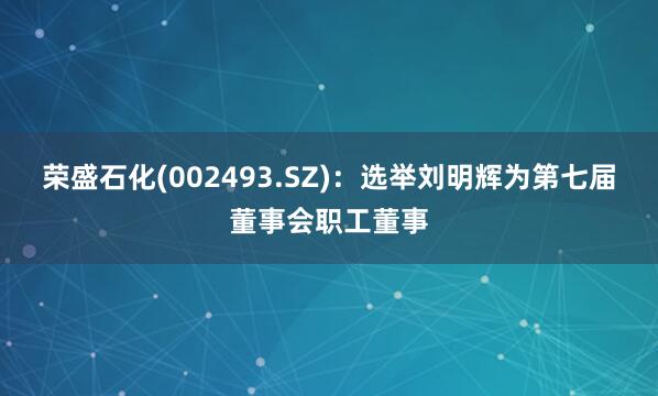 荣盛石化(002493.SZ)：选举刘明辉为第七届董事会职工董事