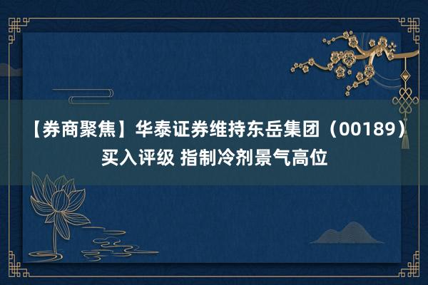 【券商聚焦】华泰证券维持东岳集团（00189）买入评级 指制冷剂景气高位