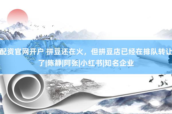 配资官网开户 拼豆还在火，但拼豆店已经在排队转让了|陈静|阿张|小红书|知名企业