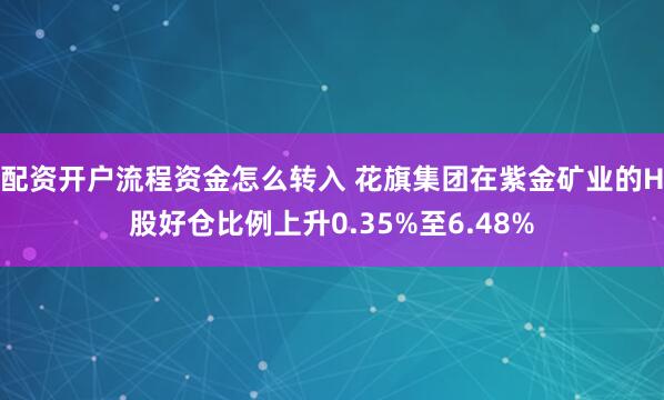 配资开户流程资金怎么转入 花旗集团在紫金矿业的H股好仓比例上升0.35%至6.48%